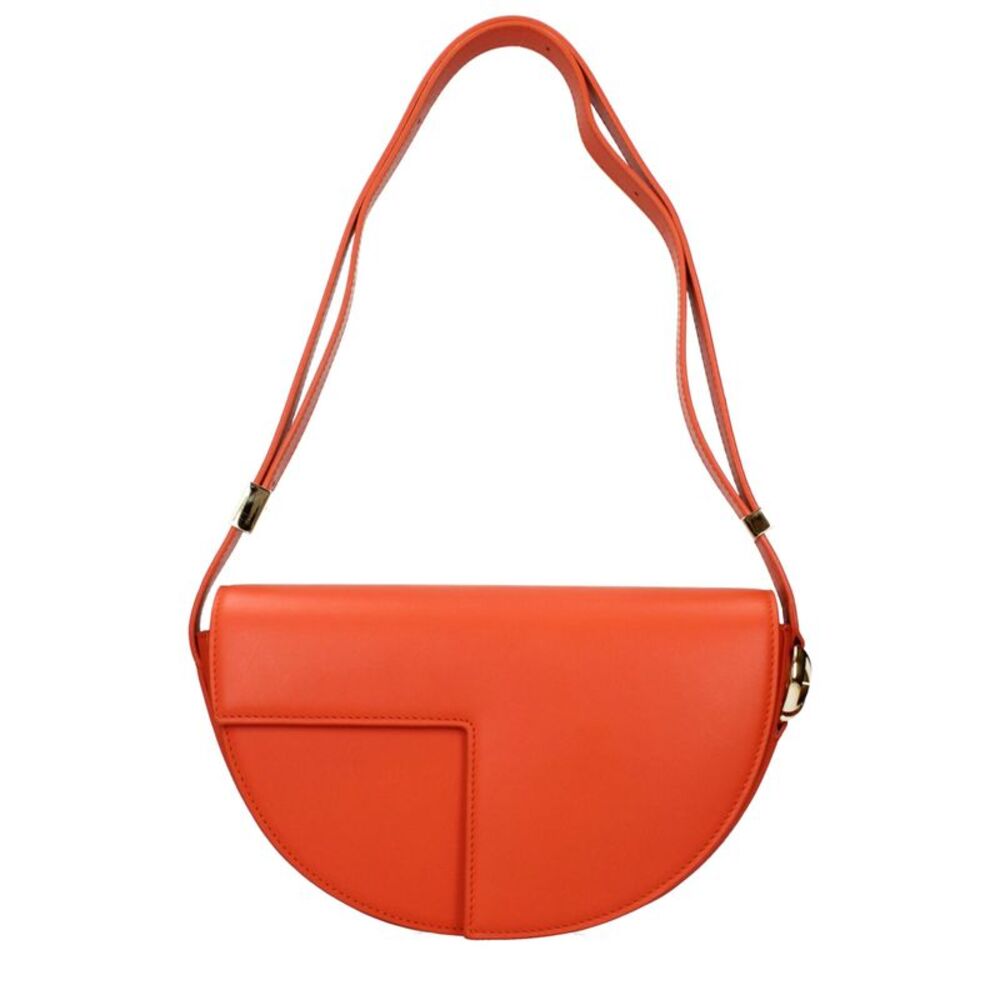 Patou Orange Leather Shoulder Women's Bag